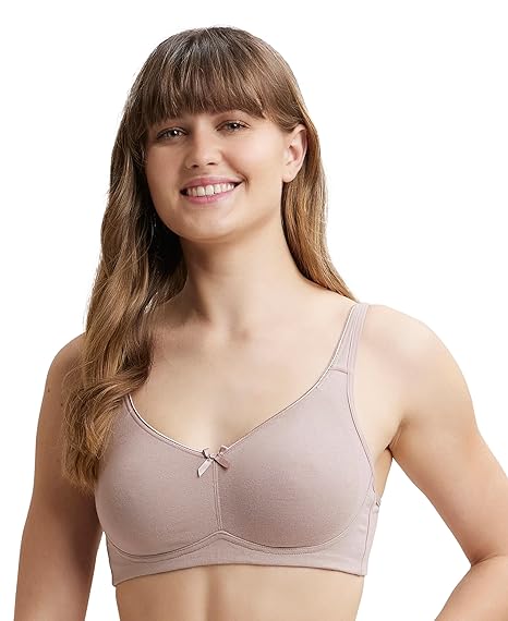 Jockey FE41 Women’s Wirefree Cotton Everyday Bra – Full Coverage with Concealed Shaper Panel